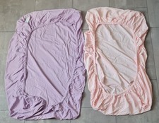 2 x Bettlaken Baby Lila Hell
