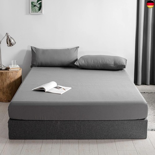 Spannbettlaken 180x200cm grau - spannbettlaken,