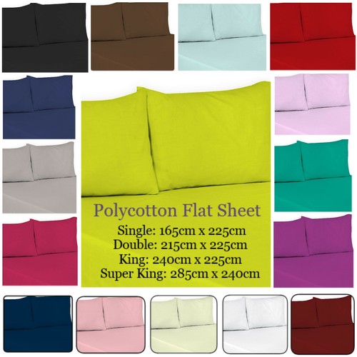 Polycotton flachbettlaken - polycotton,