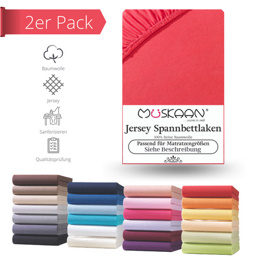 2er pack jersey spannbettlaken - jersey,